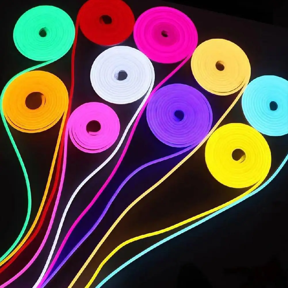 

Led Light Strip 5m 2835 Low Voltage 12v Waterproof Silicone Flexible Neon Light Strip Outdoor Advertising Decoration