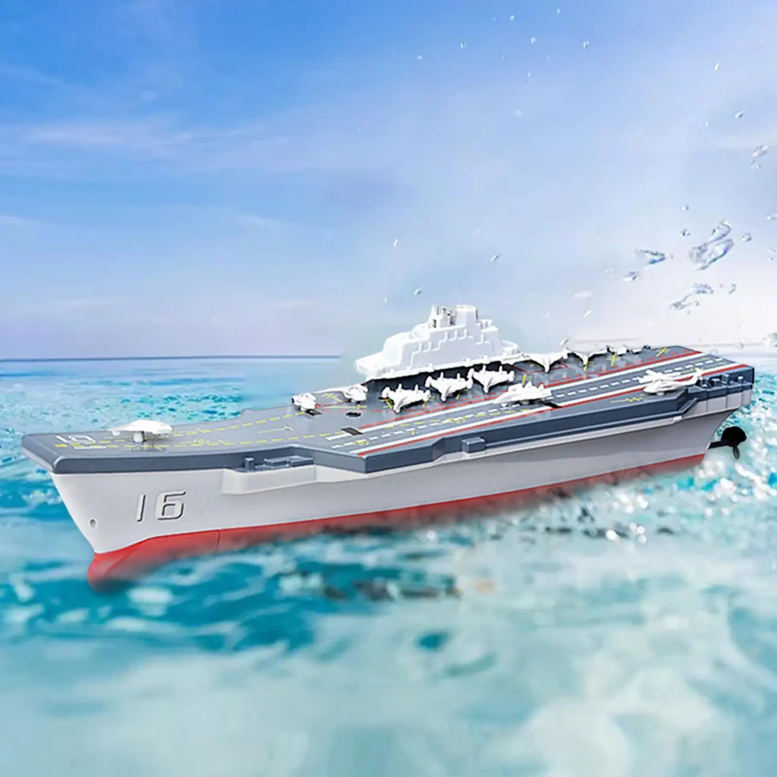 

RC Ship Model Carrier Model USB Rechargable Boat Model for Office Hotel Decor