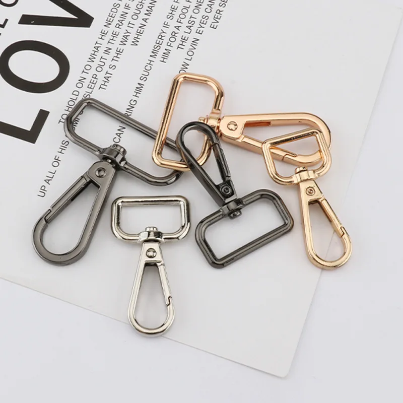 

4 шт./лот металлические застежки-карабины, застежки-карабины, плоские весенние кожаные сумки, ремесло, животное, поводок, сумка, ремень, ткань...