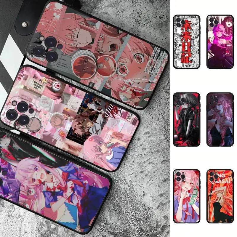 

Mirai Nikki Gasai Yuno Phone Case For iPhone 6 7 8 Plus 11 12 13 14 Pro SE 2020 MAX Mini X XS XR Back Funda Cover