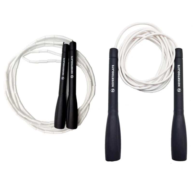 2 in 1 TPU BEADS AND PVC ROPE SPEED SKIP SKIPPING FITNESS JUMP ROPE CROSSFIT FREESTYLE ANTI SLID HANDLE LONG HANDLE