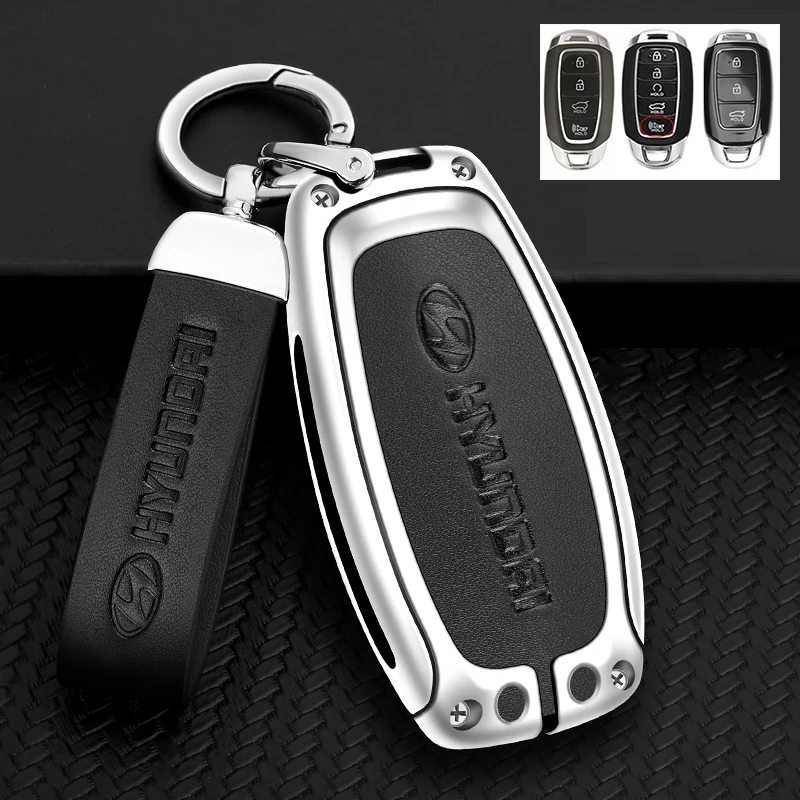 

3/4/5 Button Smart Alloy Car Key Case Cover Shell For Hyundai Creta Encino Venue Santa Kona Palisade I30 Ix25 Elantra Azera