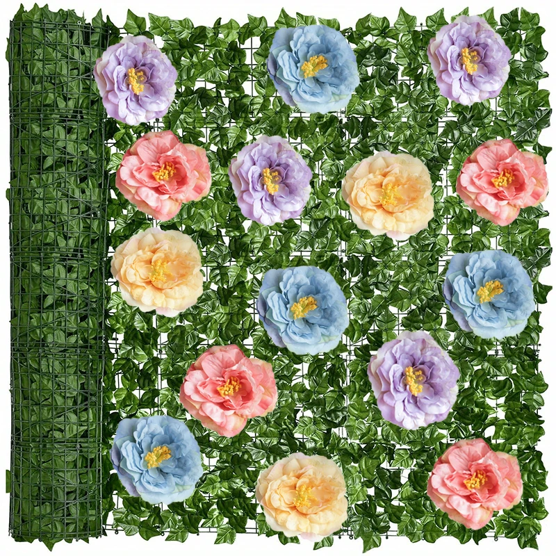 Забор для конфиденциальности уличные хеджи искусственные цветы растения УФ-анти