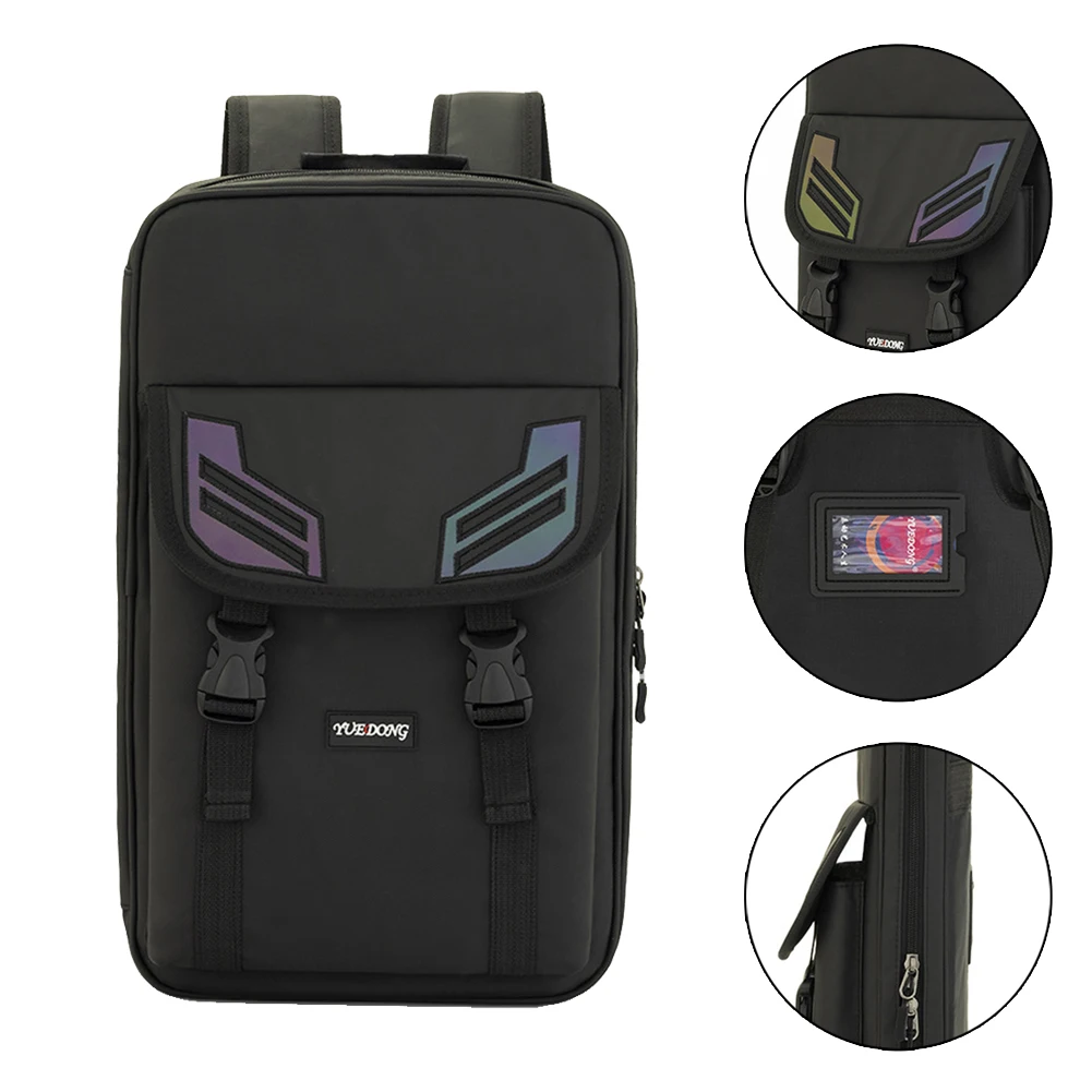 

Drumsticks Bag Backpack Oxford Cloth Carry Storage Case Drum Stick Double Straps Gripped Handle Musical Accessories Pockets