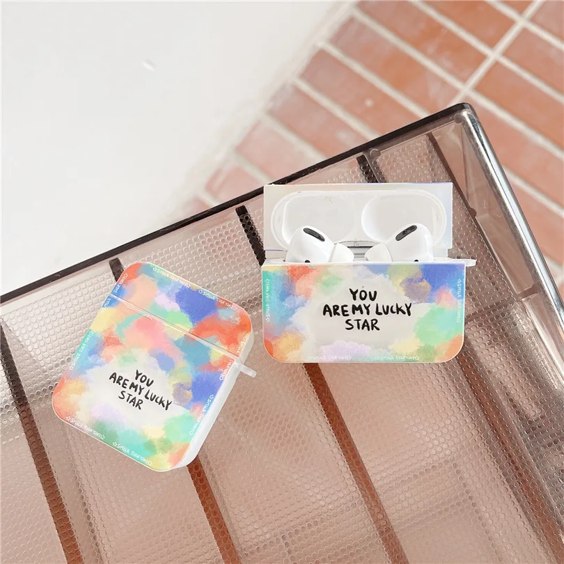 

Creative Graffiti Color Cloud Airpods Pro Color Painting Protective Case for AirPods 1 2 Pro Earphone Charging Box Soft Cover