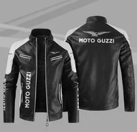 2022 new fashion men's vintage motorcycle motorcycle motorcycle guzzi leather jacket male motorcycle embroidered bomber jacket