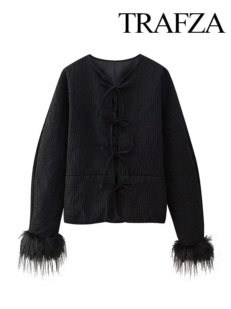 Женский кардиган на шнуровке TRAFZA