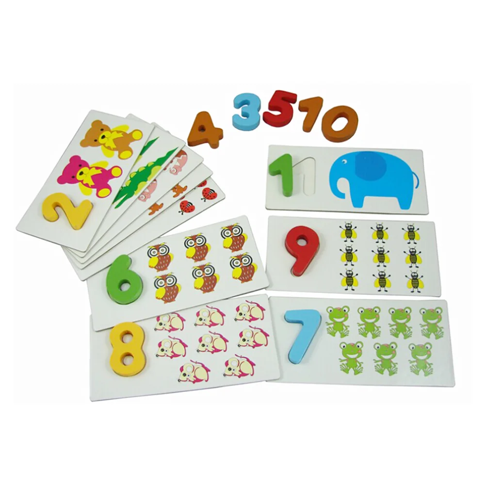 

1 Set Numbers Puzzles Correcting Color Shape Puzzles Cards Preschool Math Teaching for Toddler Kids