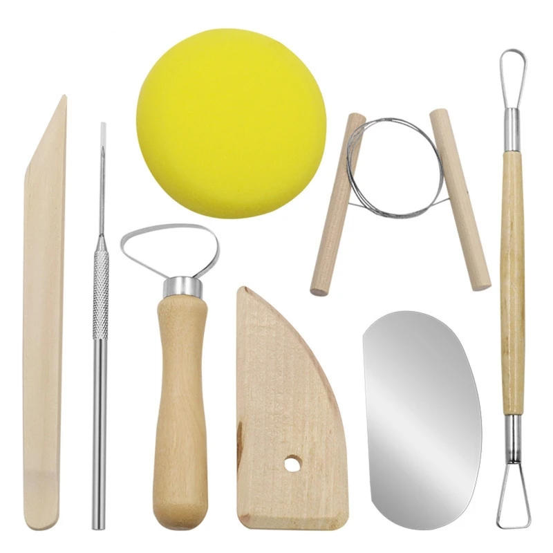 Набор инструментов для резьбы по керамической глине из 8 предметов. Инструменты