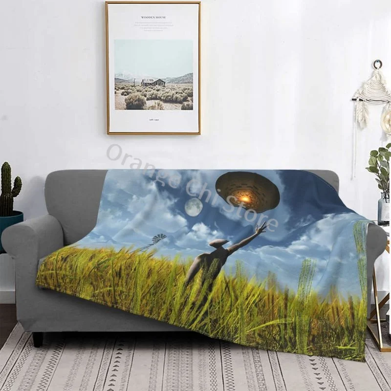 

Alien Blanket warm and comfortable flannel wool blanket for sofa bed cover quilt travel custom