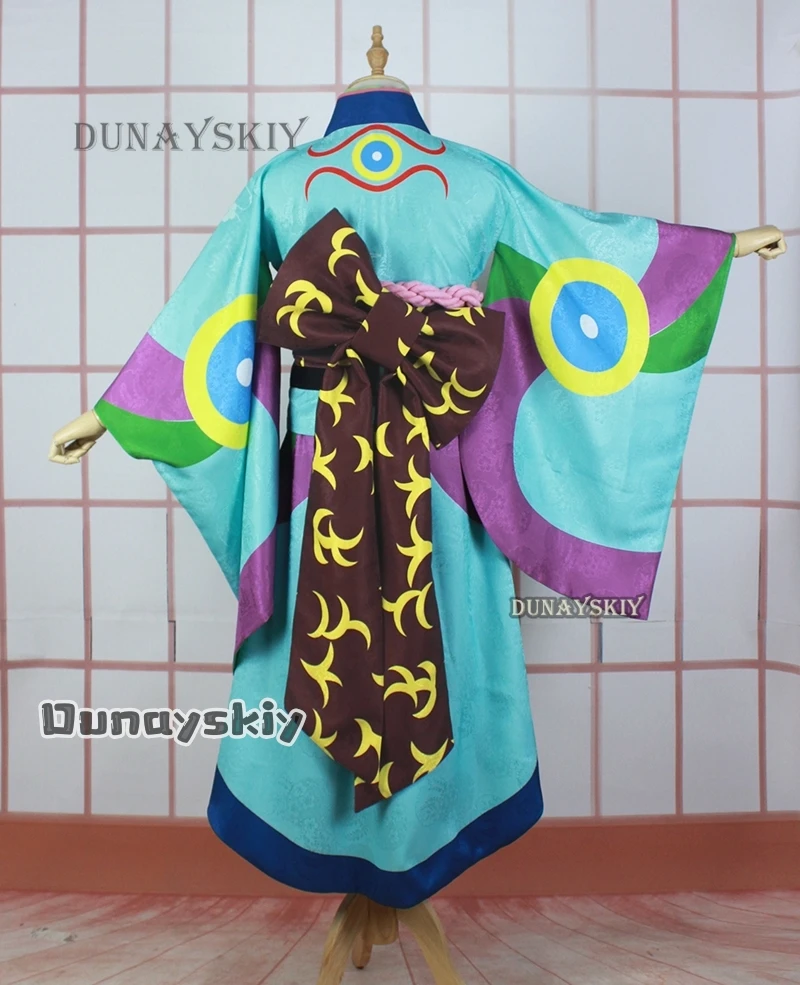 Ретро аниме Мононоке медицинский продавец кимоно Кукурири парик униформа