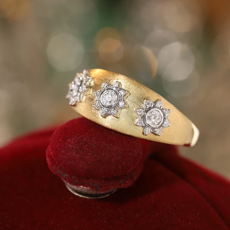 Aazuo роскошные оригинальные ювелирные изделия 18K ТВЕРДОЕ желтое золото реальные