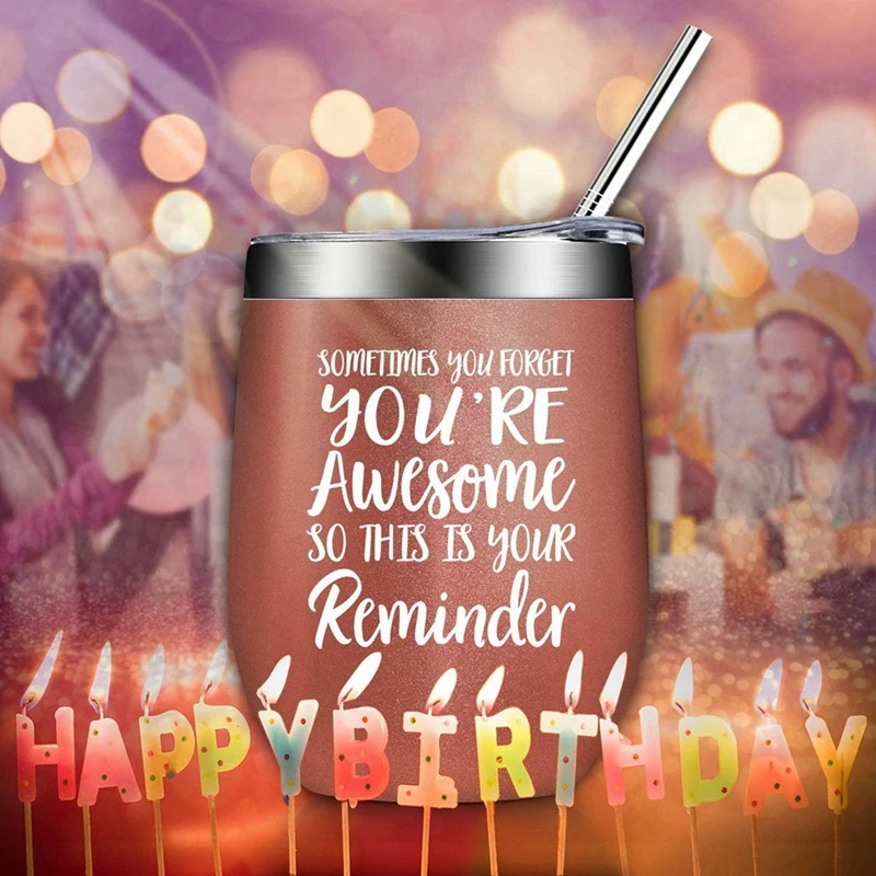 Набор стаканов для вина из нержавеющей стали объемом 12 унций пенсионные Подарки