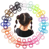 new childrens rubber band solid color hair ring net red ins simple and fine hair rope girls hair accessories