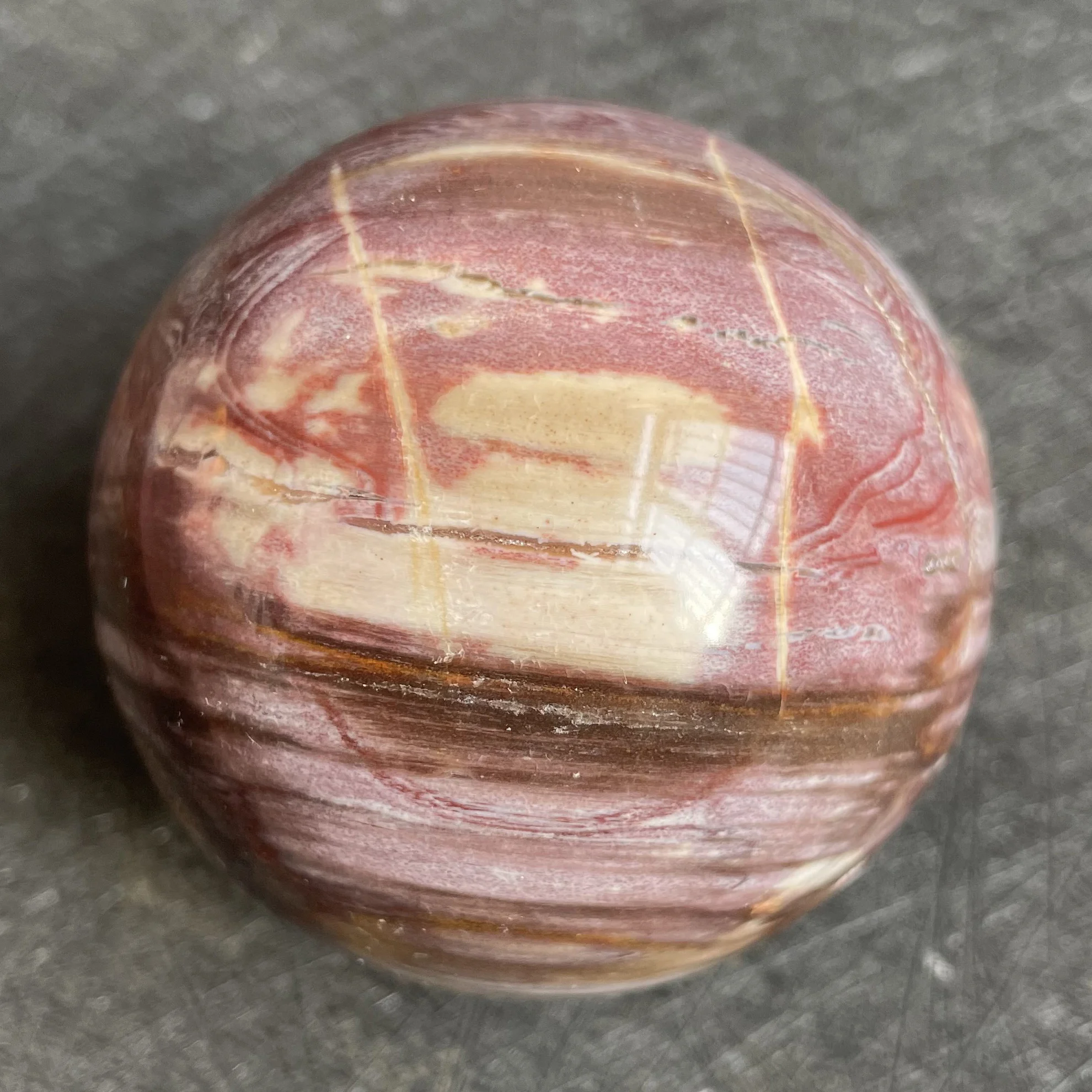 

209g Natural Stone Petrified Wood Sphere Rock Polished Crystal Ball Quartz Feng Shui 2022 Decoration Gift Reiki Healing