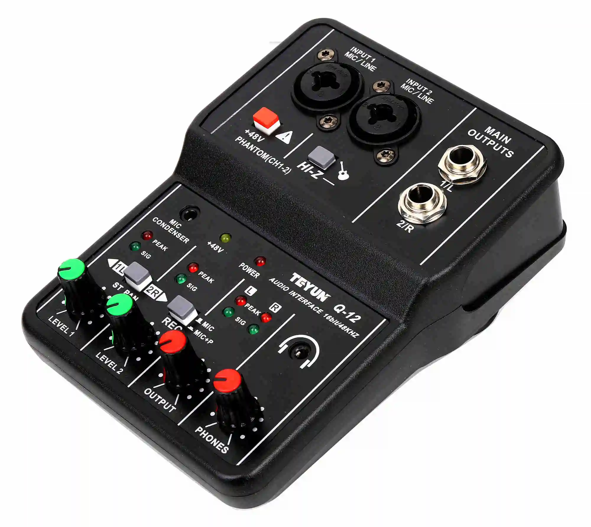 

Teyun Q-12 Placa De Som Áudio Mixer Placa Som Console Interface Do Sistema De Mesa 4 Canais 48v Potência Estéreo (plug Eua) Sale