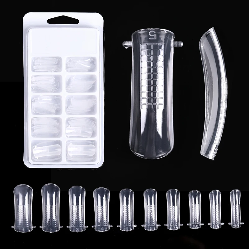 

Quick Building Nail Mold Tips Nail Dual Forms Finger Extension Nail Art UV Extend Gel Nail Extension Tool