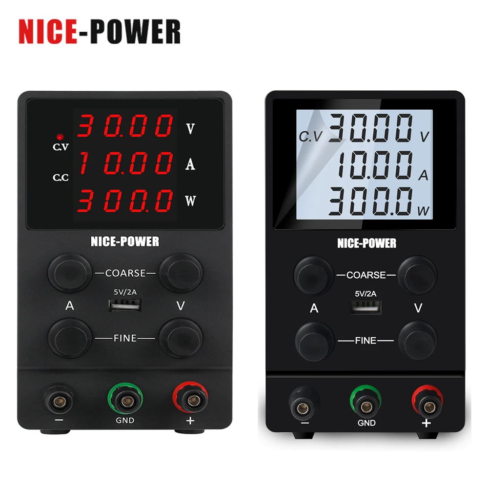 

Nice-power Adjust DC Power Supply Adjustable Lab Bench Source 30V 10A 60V 5A 120V 3A AC DC Switching Stabilized For Electroplate