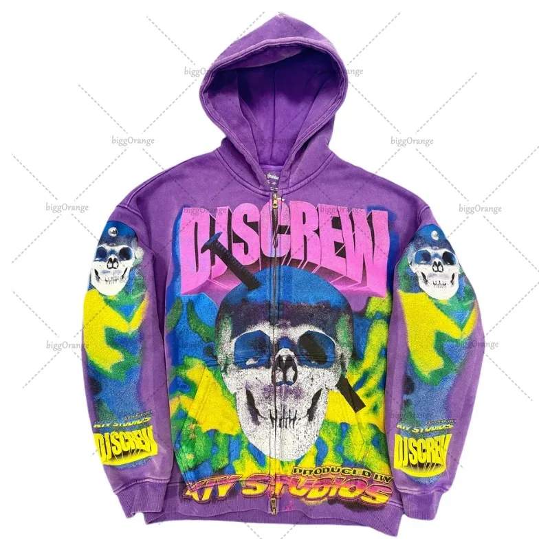 Американский ретро уличный гоночный костюм куртка в стиле хип-хоп панк толстовка