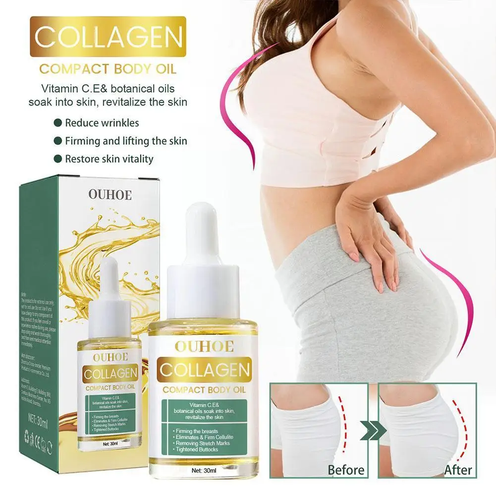 

Collagen Compact Body Oil Nourishing Hydrating Essential Breast Oil Without Skin Product Safe Tightening Lifting Care Irrit L2P0