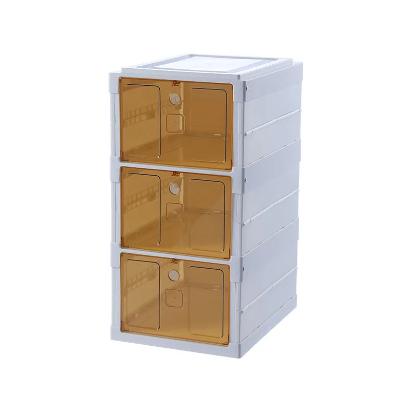 

Installation-free Shoe Box Transparent Folding Shoe Cabinet Simple Space-saving Storage Shoe Rack Home Dormitory Accessories