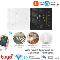 tuya wifi smart thermostat programmable electric floor heating watergas boiler temperature voice control via alexa google home