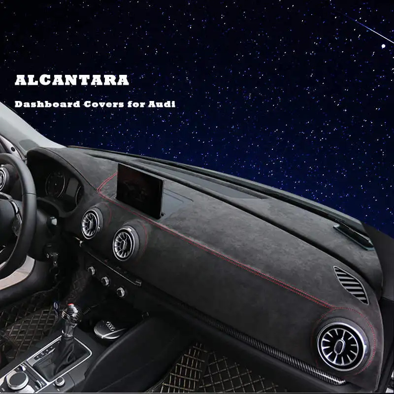 Real Alcantara Custom Car Dashboard Covers for Audi A3 2016-2019 RS3 2018 Mat Shade Cushion Pad Carpets Accessories Car-styling