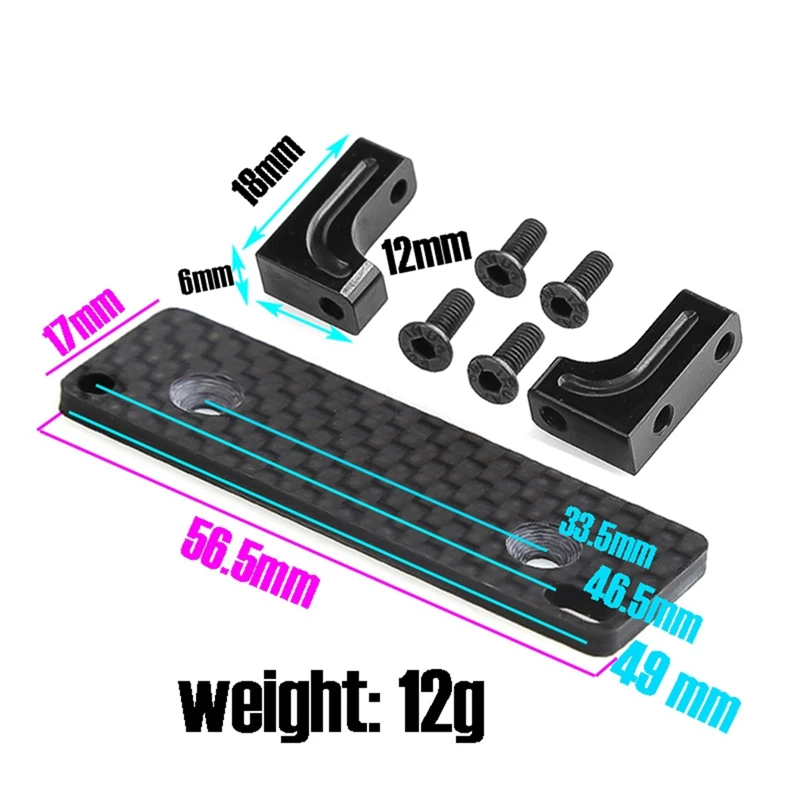 

Горячее предложение сервопривод из углеродного волокна крепление сервопривода фиксированный кронштейн для Axial Wraith 90048 RR10 1/10 RC Гусеничный а...