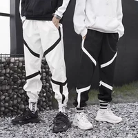 hip hop joggers pants mens 2022 autumn drawstring waist loose track sweatpants hip hop trousers streetwear black white s xxl