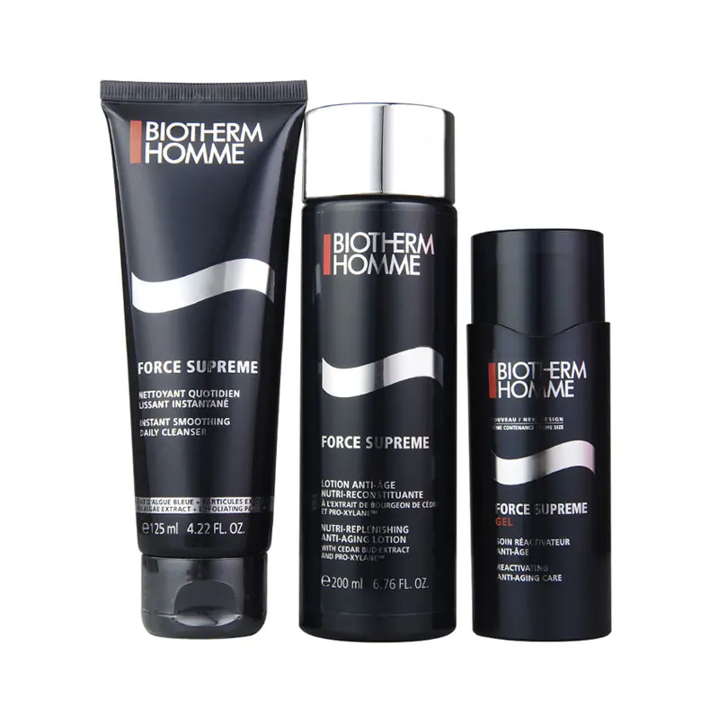 

Original Biotherm 3 in 1 Force Supreme Smoothing Resurfacing Daily Cleanser Nutri-Replenishing Lotion and Moisturizer for Men