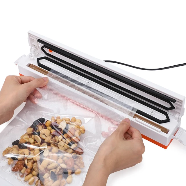 Vacuum Sealer Kitchen Packaging Machine Household Food Film Sealer Vacuum Packer Keep Food Fresh with 10pcs Storage Bag 2