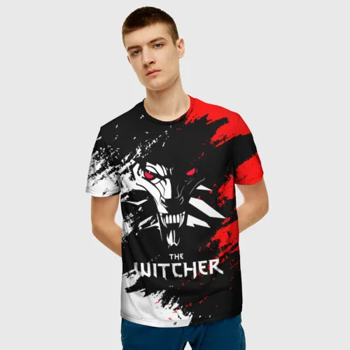 Мужская футболка 3D The Witcher.