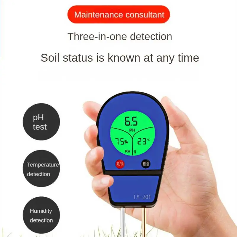 

3 In 1 Soil PH Value PH Value Soil Moisture And Humidity Tester For Flower Raising Mud, Horticultural Planting Thermometer