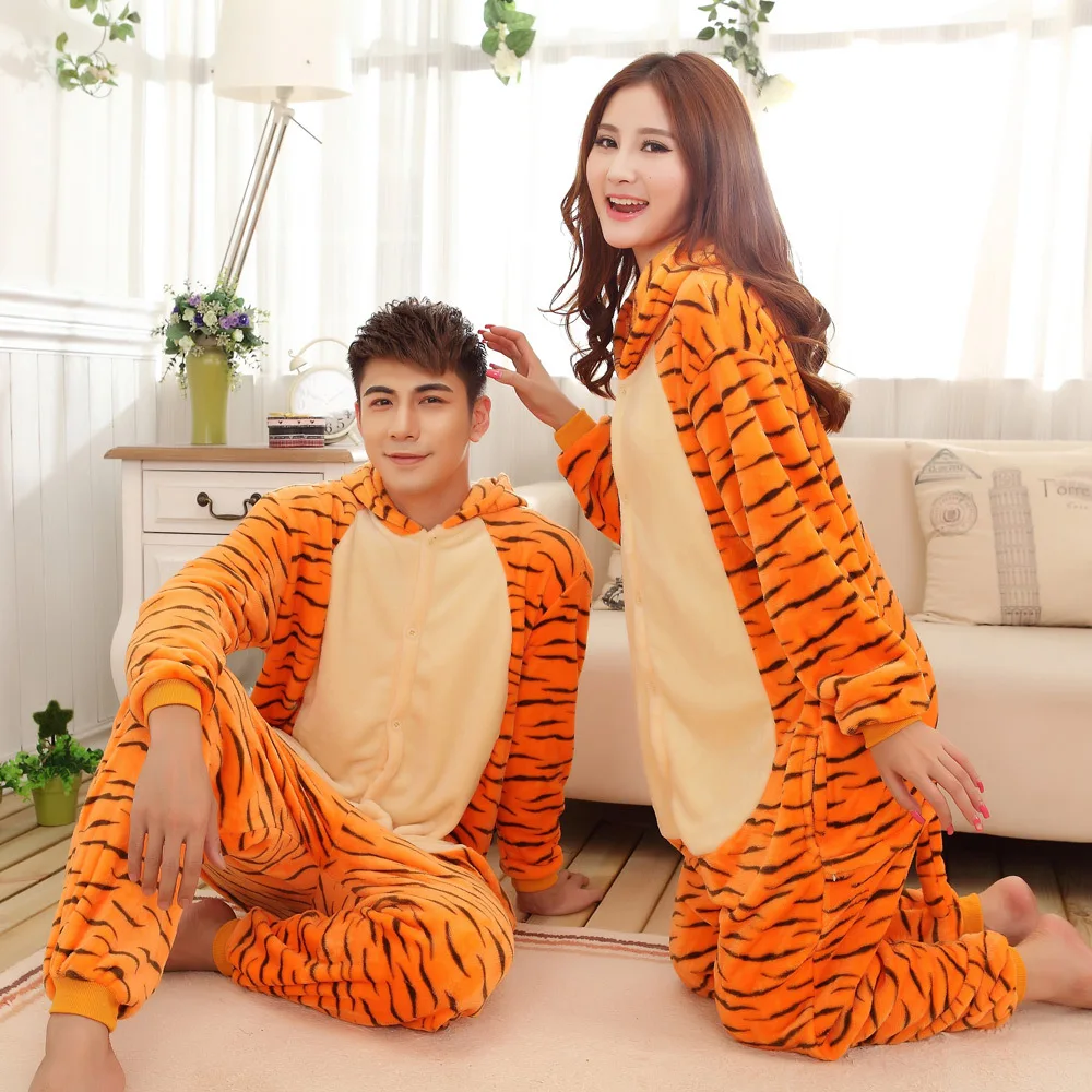 Adult And Children One-Piece Pajamas Cartoon Cute Tail Adorable Eye-catching Animal Onesies Soft Warm