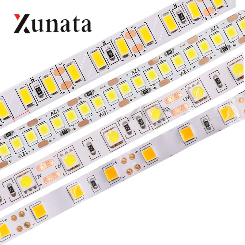 

5M 12V LED Strip Light Flexible LED Tape 60LEDs/M 120LEDs/M 240LEDs/M Waterproof LED Ribbon SMD5050 5054 2835 5630 for Decor
