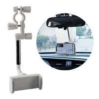 universal car rearview mirror mount phone holder adjustable seat back smartphone holders stand bracket for iphone xiaomi gps