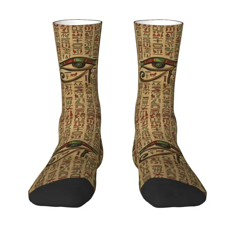 

Милые египетские носки «глаз Хора» для мужчин и женщин, теплые 3d-принты, Древние египетские хироглифы