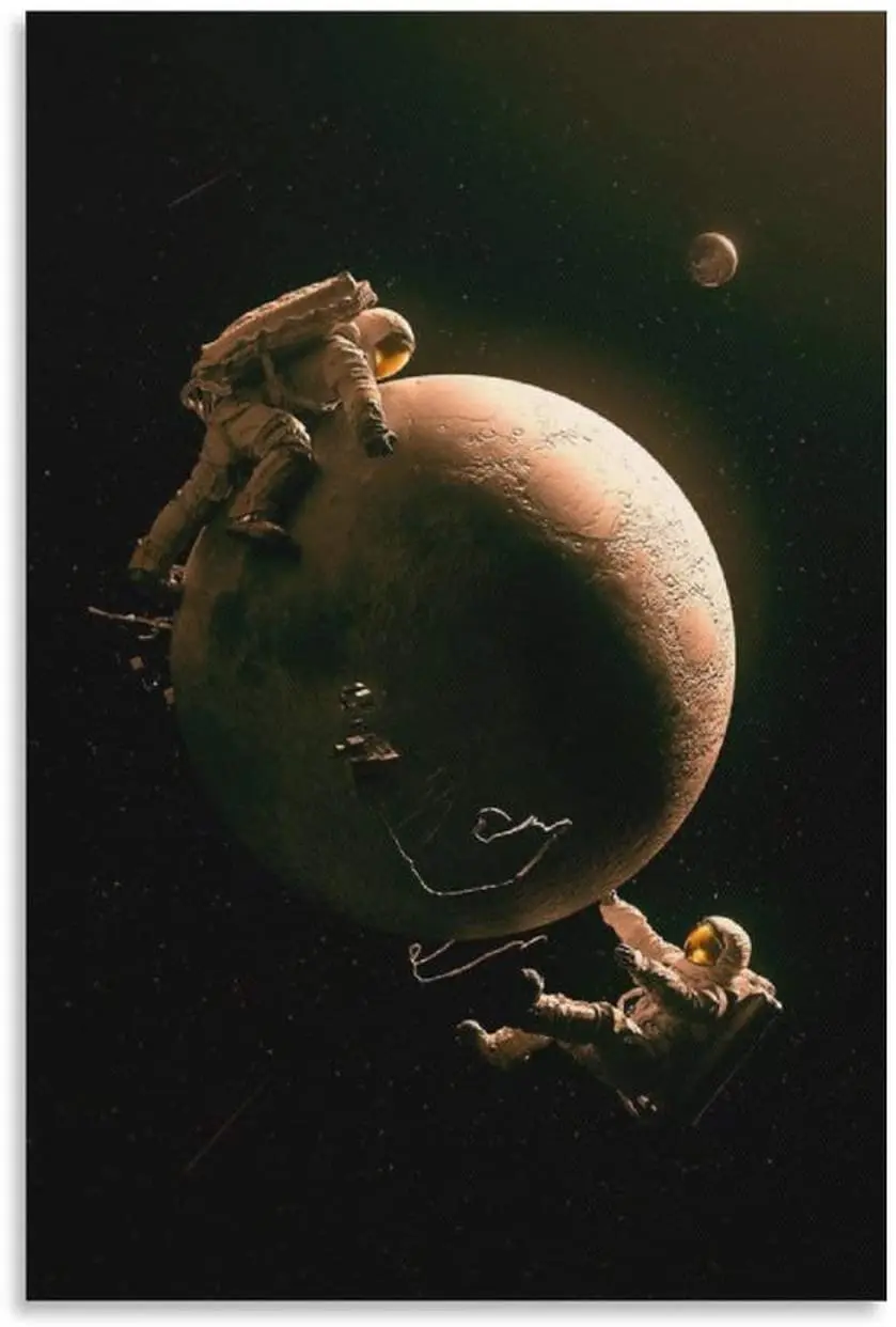 Фото Художественная печать космическая тема гравитационная игра живопись