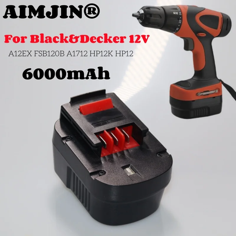 Литиевая батарея для Black &amp Decker 12 В 6000 мАч