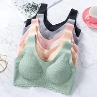 women seamless comfort push up bra shapewear stretch sports top crop vest comfy w6v0