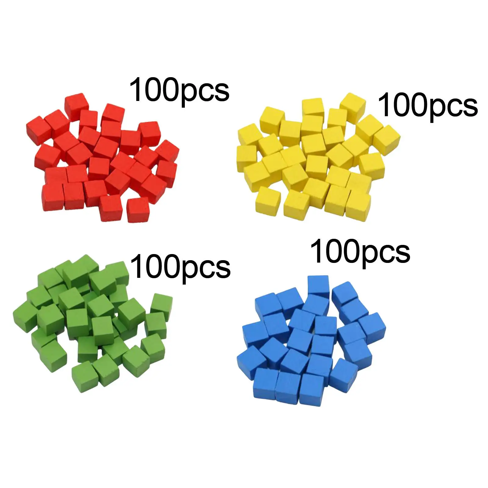 

100 Pieces Wooden Blocks Shape Color Stacker Game Teaching for Preschool