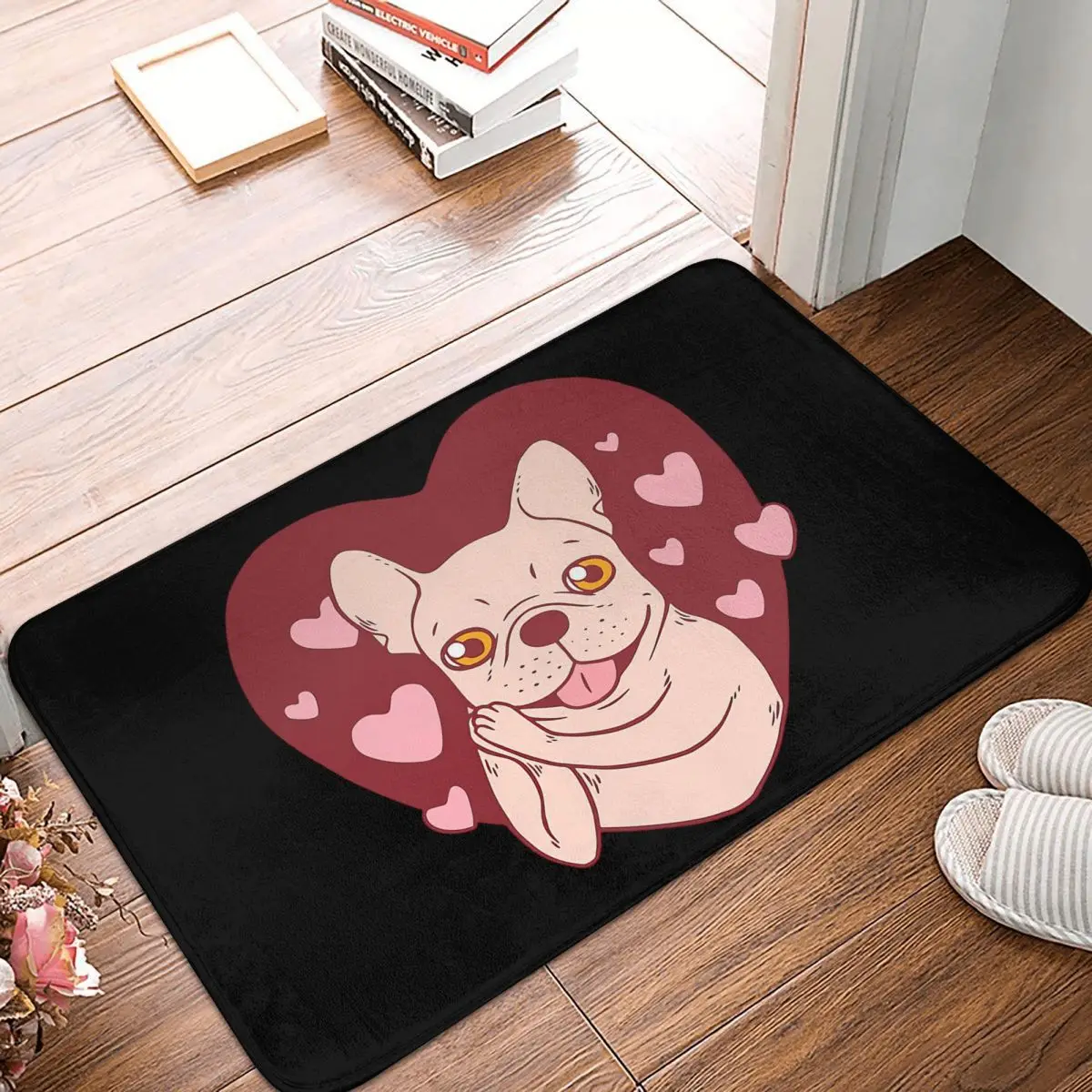 

French Bulldog Doormat Rug carpet Mat Footpad Bath mat Non-slip toilet Balcony Parlor durable Washable