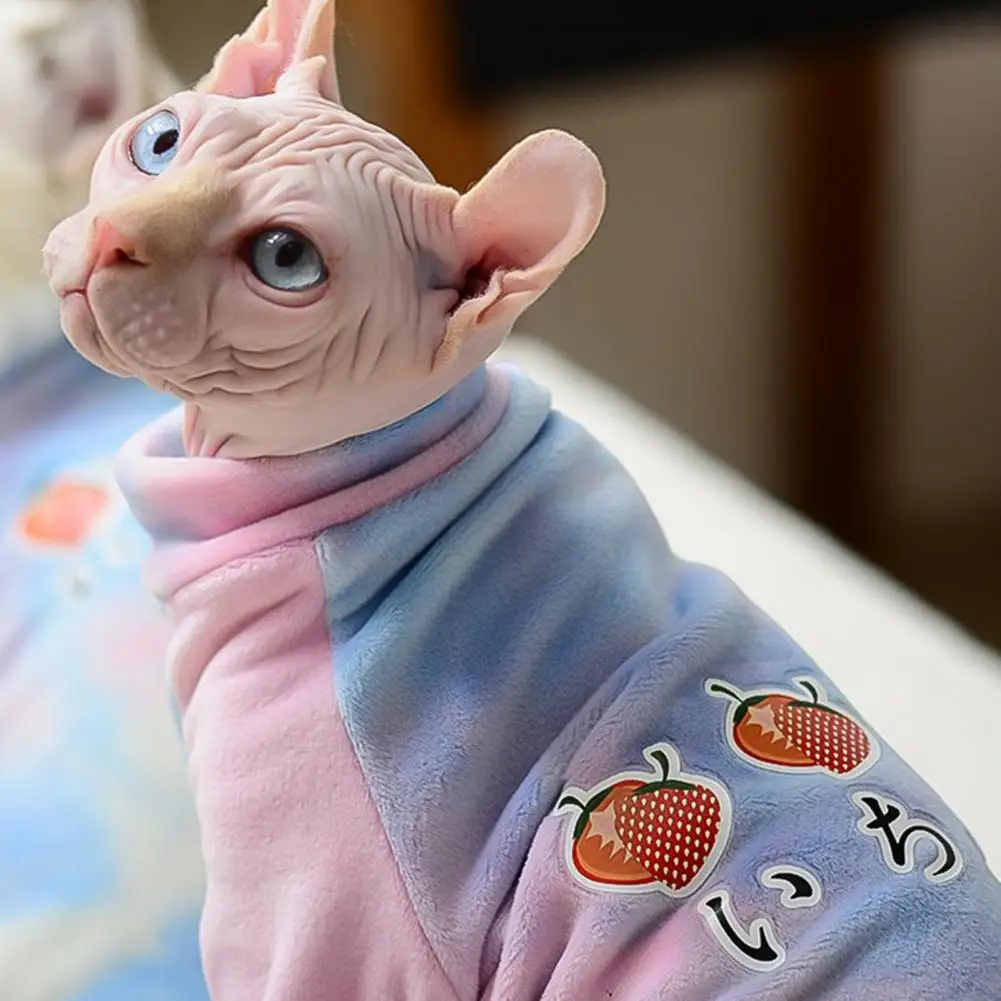 

Cat Romper Decorative Super Soft Easy-wearing Winter Warm Cat Jumpsuit Four-Legged Pet Outfit Pet Product