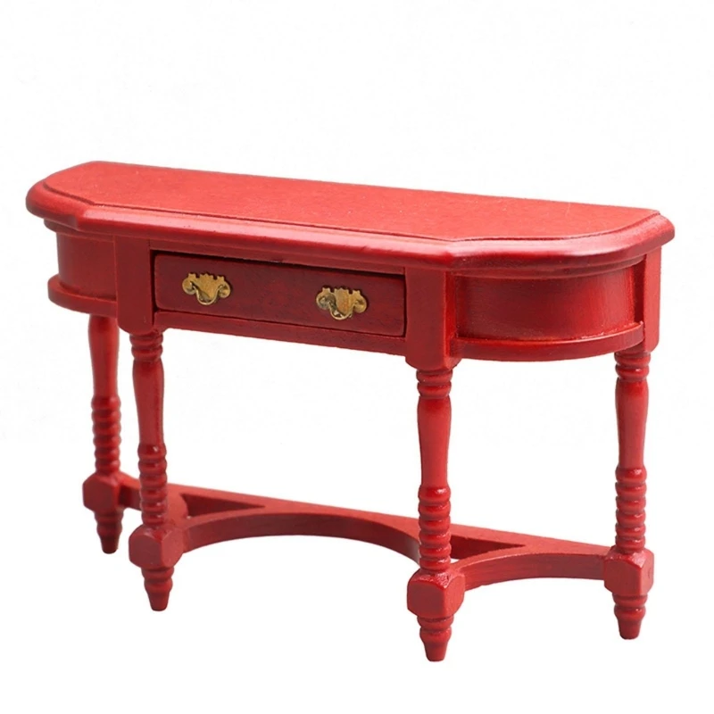 

Vintage Desk for Dollhouse Pretend Desk Durable Decoration