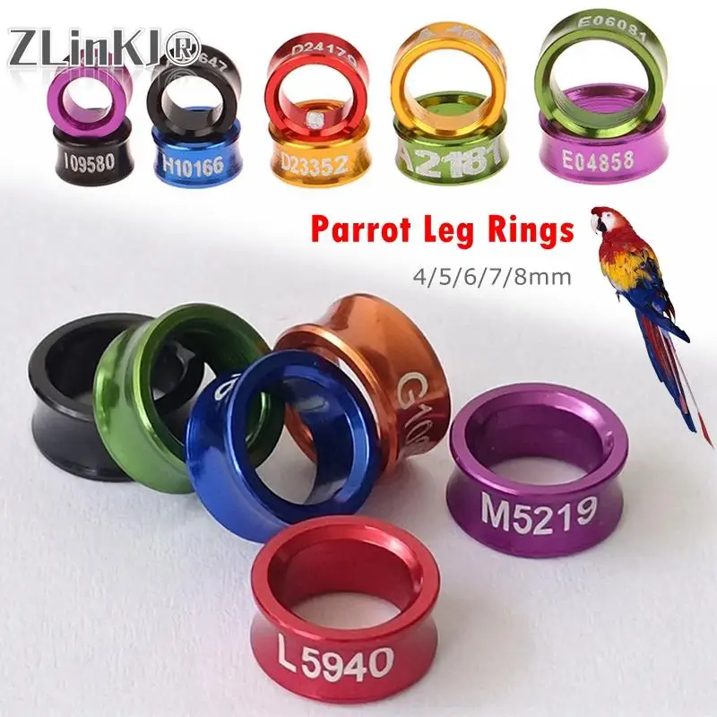10 шт. кольца для птиц 4/5/6/7/8 мм