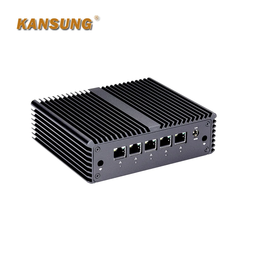 Kansung J4125 Quad Core K750G5 5*2.5G lan UHD графика 600 маршрутизатор компьютер безвентиляторный