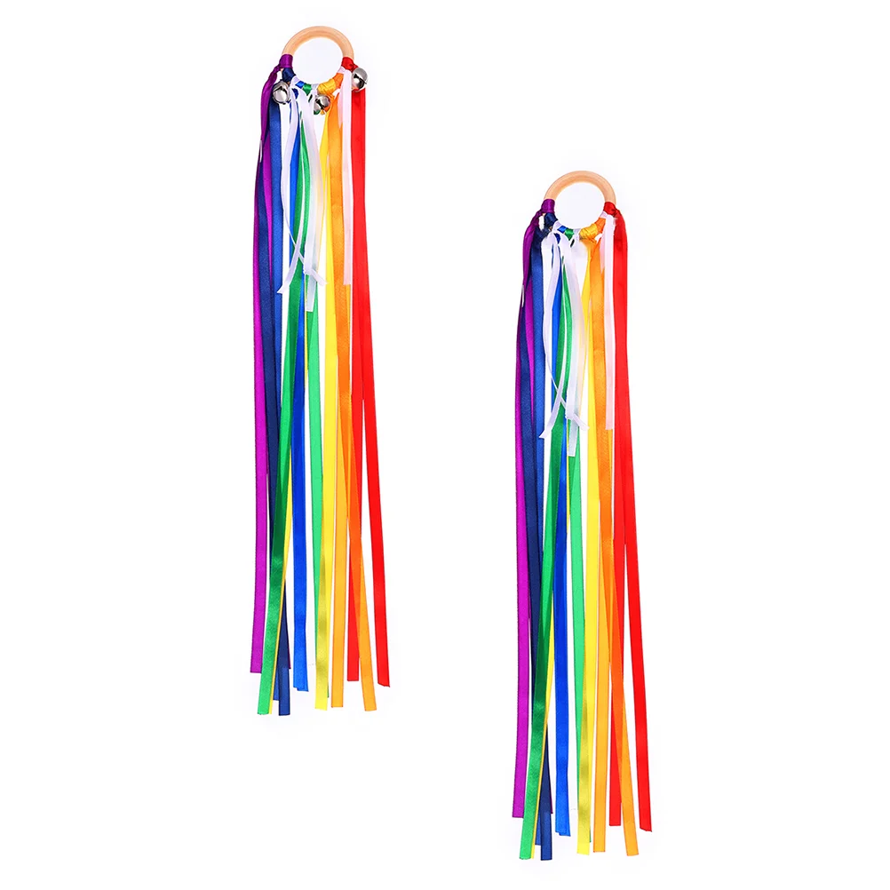 

Rainbow Ribbonhand Outdoor Ribbons Kids Streamers Sensory Dancingdance Waldorf Kite Baby Streamer Gymnastics Colorful Game
