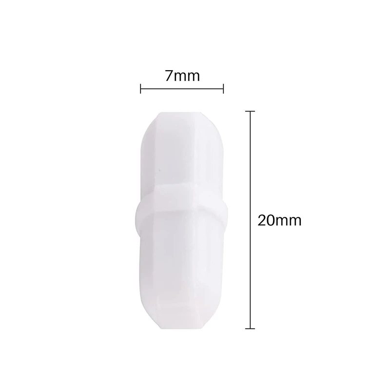 

10 Pcs 20Mm/0.8 Inch Magnetic Stirrer Mixer Stir Bar Laboratory Bar Stir Plate Bar
