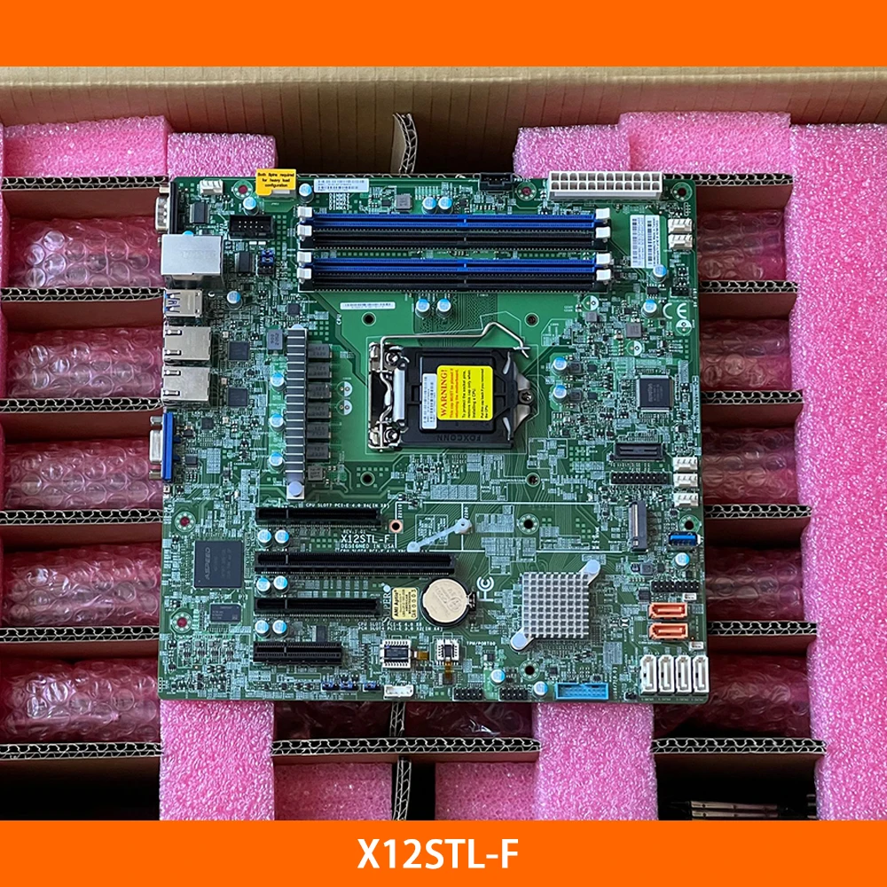 

X12STL-F For Supermicro C252 LGA-1200 PCIE 4.0 M-ATX 128GB DDR4-3200MHz 6XSATA 3 Server Motherboard High Quality Fast Ship