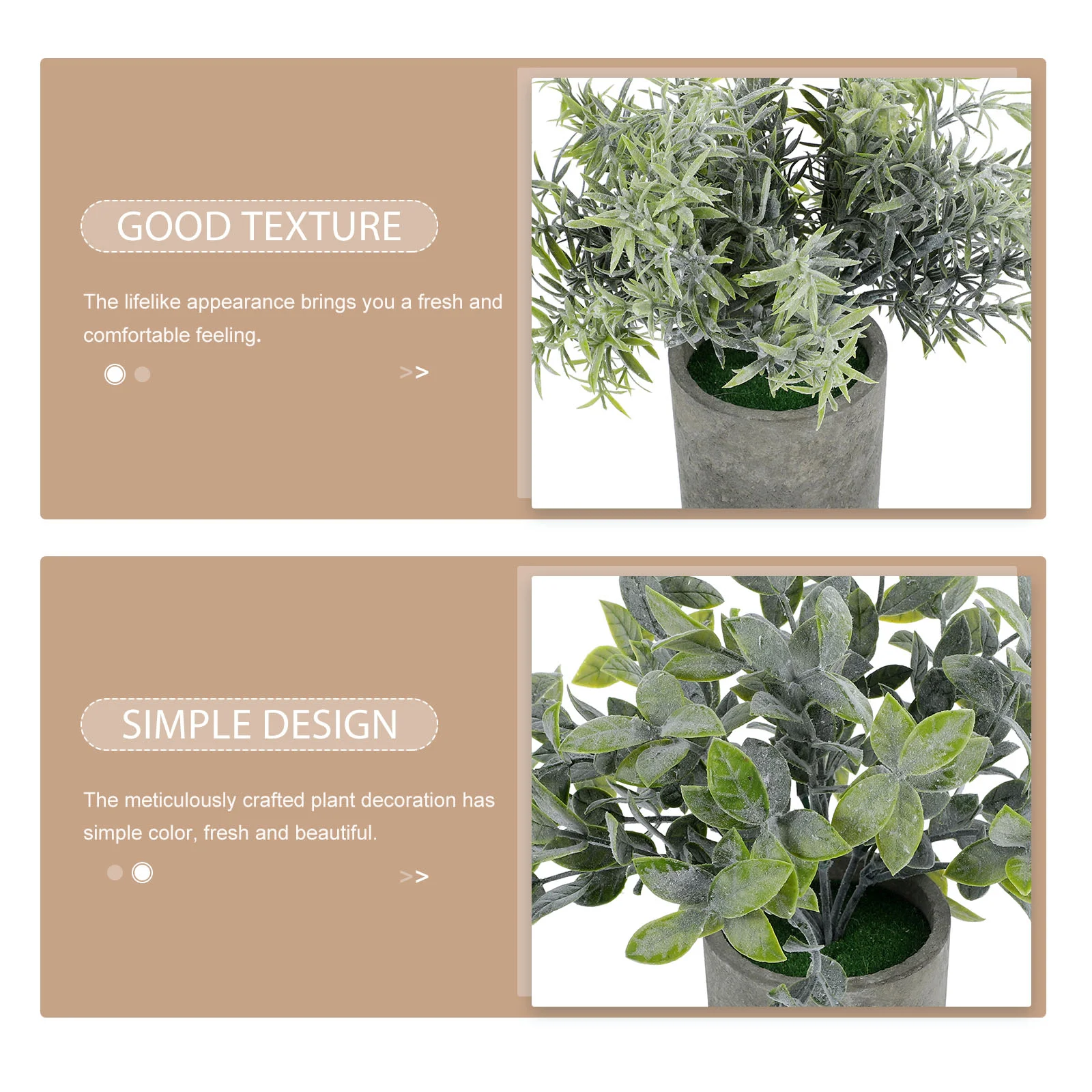 

Artificial Green Potted Fake Small Bonsai Realistic Decor Faux Indoor Plants